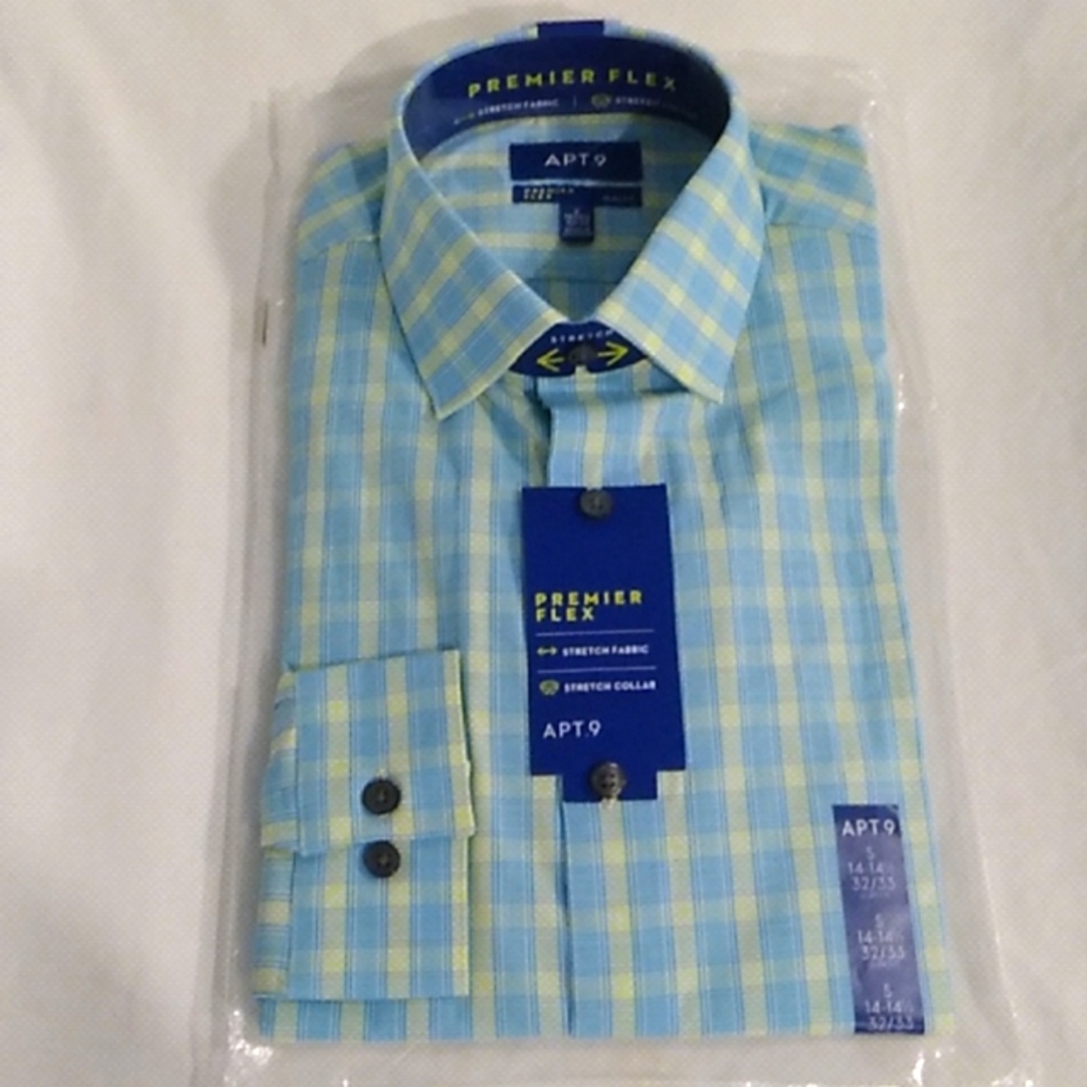 SALE! NWT Mens Apt.9 Premier Flex Button Down Shirt. S